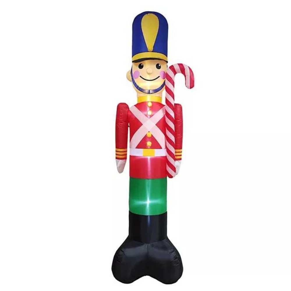 Nutcracker Inflatable Decor 10ft Red St. Nicholas Square New Christmas Soldier